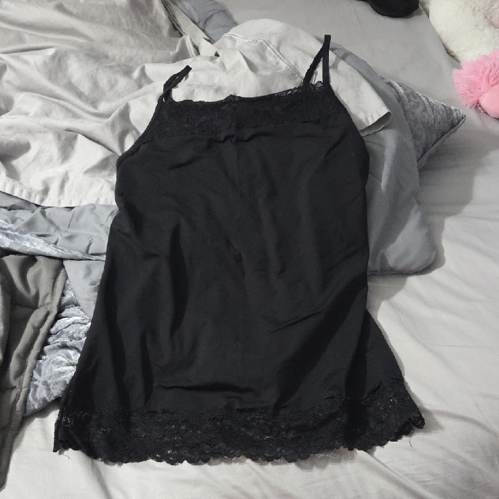 Maurices Black Lace Trim Cami